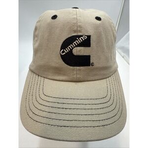 CAP HAT CUMMINS Baseball Trucker Adjustable Beige Adult  w/ Logo NEW